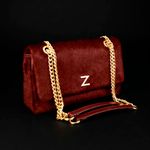 Bolsa Couro Pelo Tiracolo Zhaya Média Vinho