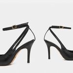 Scarpin SlingBack Couro Verniz Premium Salto Médio Fino Preto