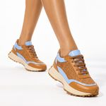 Tênis Couro Premium Sport Glow Tressê Caramelo