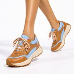 Tênis Couro Premium Sport Glow Tressê Caramelo