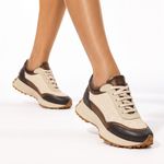 Tênis Couro Premium Sport Glow Café Dark Gold