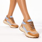 Tênis Couro Premium Sport Glow Caramelo