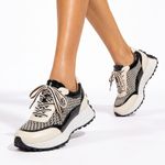 Tênis Couro Premium Sport Glow Off White Preto