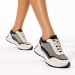 Tênis Couro Premium Sport Glow Off White Preto