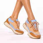 Tênis Couro Premium Sport Glow Caramelo