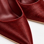 Scarpin Couro Pelo Premium Salto Alto Fino Vinho