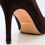 Scarpin Couro Pelo Premium Salto Médio Fino Marrom Café