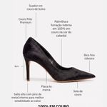 Scarpin Couro Pelo Premium Salto Médio Fino Preto