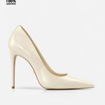 Scarpin Premium 100% em Couro Legítimo | Salto Alto Fino Off White