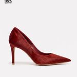 Scarpin Couro Pelo Premium Salto Médio Fino Vinho