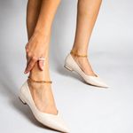 Sapatilha Couro Clássica Off White