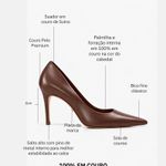 Scarpin Premium 100% em Couro Legítimo | Salto Médio Fino Marrom