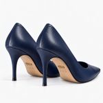 Scarpin Premium 100% em Couro Legítimo | Salto Médio Fino Azul
