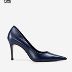 Scarpin Premium 100% em Couro Legítimo | Salto Médio Fino Azul