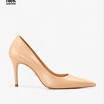 Scarpin Premium 100% em Couro Legítimo | Salto Médio Fino Nude