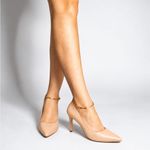 Scarpin Premium 100% em Couro Legítimo | Salto Médio Fino Nude