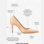 Scarpin Premium 100% em Couro Legítimo | Salto Médio Fino Nude
