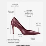 Scarpin Premium 100% em Couro Legítimo | Salto Médio Fino Vinho