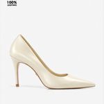 Scarpin Premium 100% em Couro Legítimo | Salto Médio Fino Off White