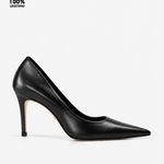 Scarpin Premium 100% em Couro Legítimo | Salto Médio Fino Preto