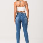 Calça Jeans Mom Feminina Puídos Zune