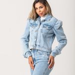 Jaqueta Jeans Cropped Feminina Zune