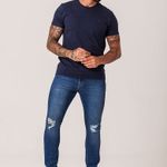 Calça Jeans Skinny Puídos Masculina Zune