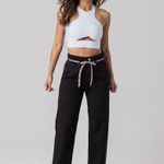 Calça Dad Sarja Preta Feminina Zune