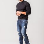 Calça Jeans Masculina Skinny Destroyed Estonada Zune