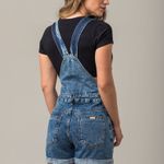 Macacão Jardineira Feminina Jeans Alça Regulável Zune