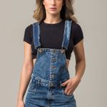 Macacão Jardineira Feminina Jeans Alça Regulável Zune