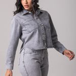 Jaqueta Jeans Cropped Feminino Zune 