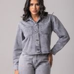 Jaqueta Jeans Cropped Feminino Zune 