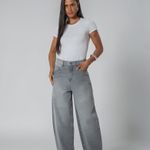 Calça Feminina Jeans Cinza Baggy Zune