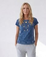 Blusa Saara  Malha Jeans