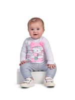 Conjunto blusa m/malha c/ calça