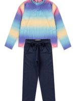Conjunto com casaco soft tie dye