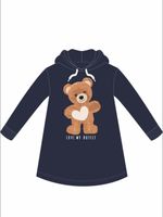 Vestido moletom urso