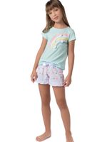 Blusa arco íris e short