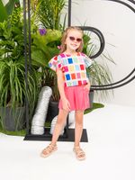 Blusa em olimpya e shorts