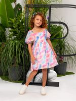 Vestido em chiffon colorido