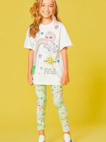 Camiseta over e legging