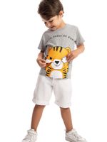 Camiseta m/malha tigre