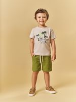 T-shirt em malha e short gorgurinho