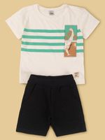 T-shirt em flamê e short step light