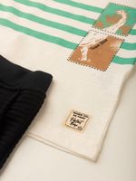T-shirt em flamê e short step light