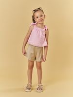 Bata bordado e short jacquard atmosphere