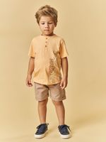T-shirt em flame e short cotton