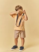T-shirt em flame e short cotton