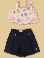 Cropped balonê e short cotton